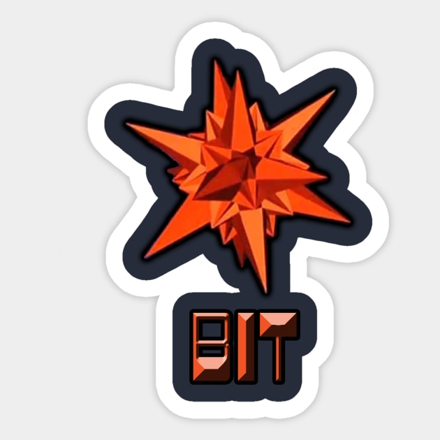 Tron Bit Sticker by onekdesigns